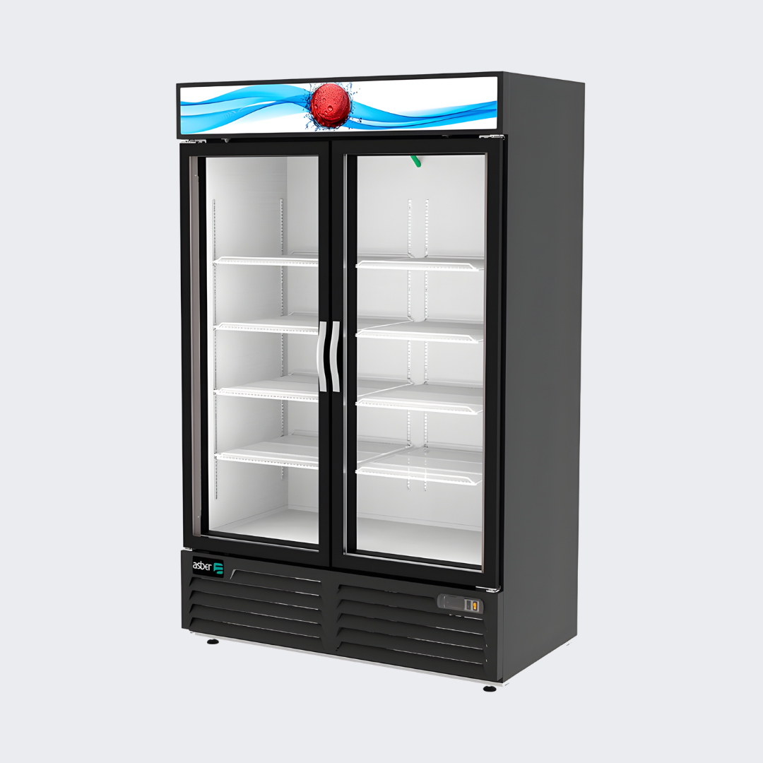 Asber | Conservador Merchandiser | 2 Puertas Cristal 37 Pies | AFMD 37 HC | Nuevo