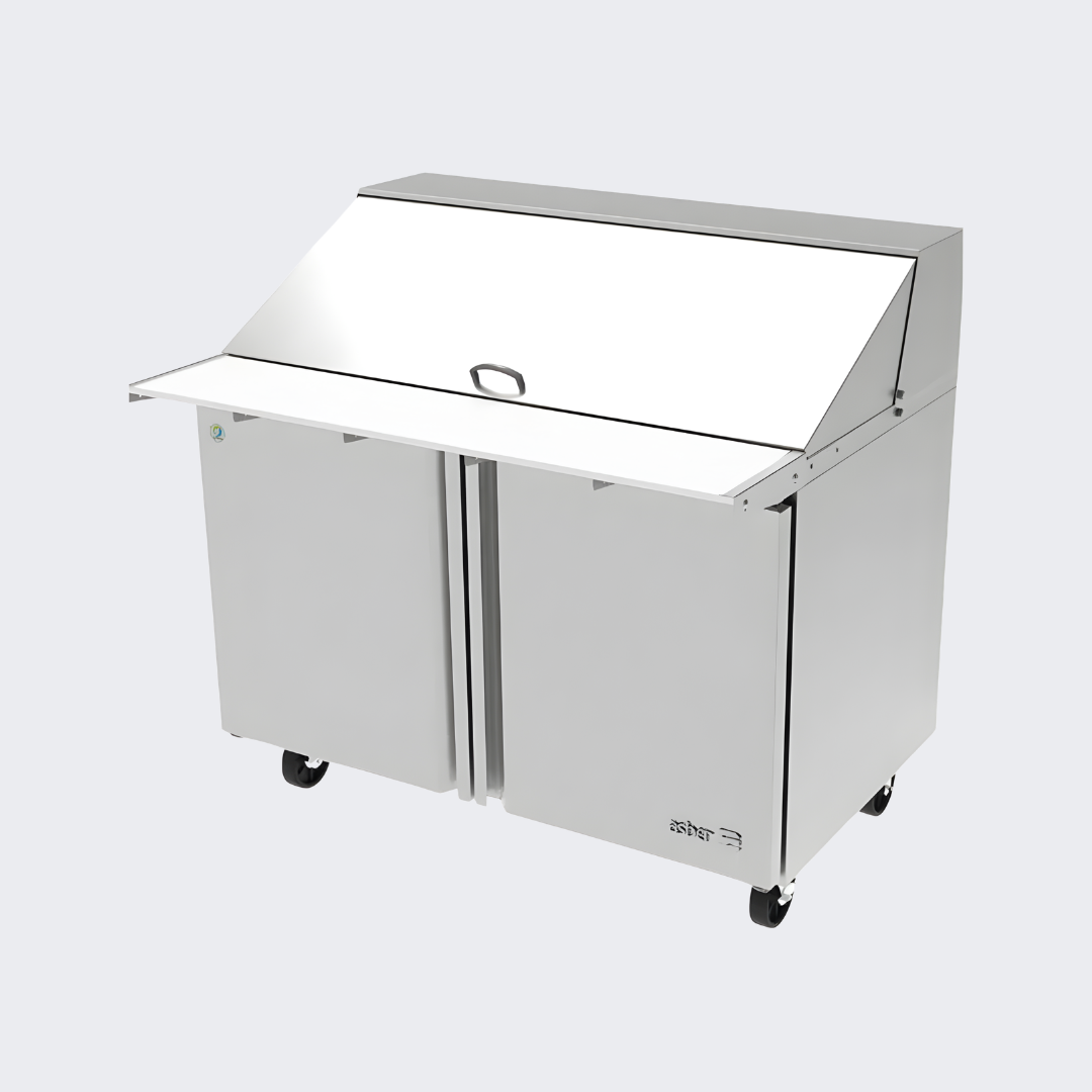 Asber | Mesa Refrigerada de Preparación Mega Top | 48" 2 Puertas | APTM 48 18 HC | Neo Series | Nuevo