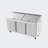 Asber | Mesa Refrigerada de Preparación Mega Top | 72" 3 Puertas | APTM 72 30 HC | Neo Series | Nuevo