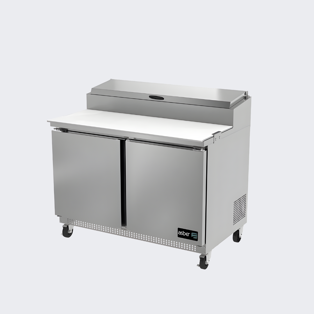 Asber | Mesa Refrigerada de Preparación Pizzas | 48" 2 Puertas | APTP 48 HC | Neo Series | Nuevo