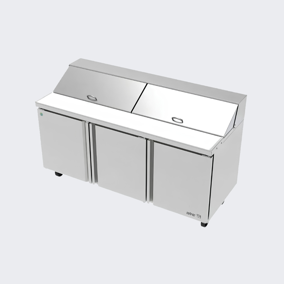 Asber | Mesa Refrigerada de Preparación Ensaladas | 72" 3 Puertas | APTS 72 18 HC | Neo Series | Nuevo