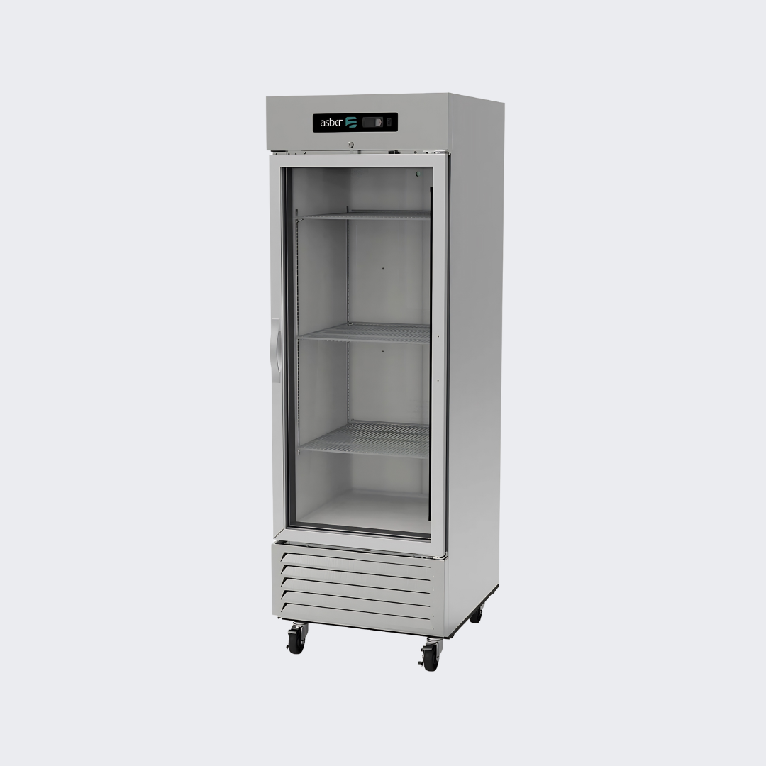 Asber | Refrigerador Vertical | 1 Puerta Cristal 23 Pies | ARR 23 G H HC | Professional Line | Nuevo