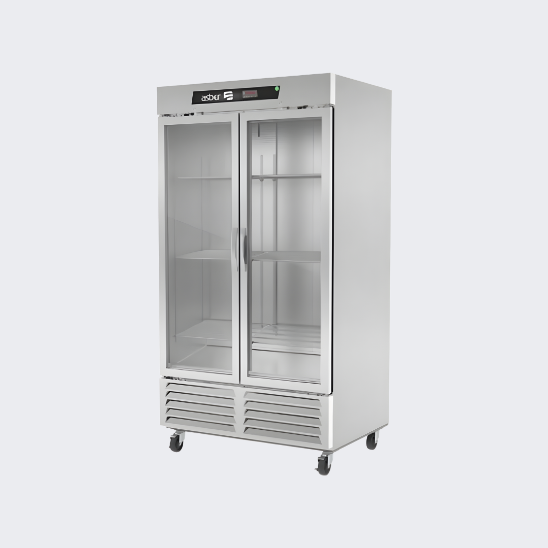 Asber | Refrigerador Vertical | 2 Puertas Cristal 37 Pies | ARR 37 G HC | Professional Line | Nuevo