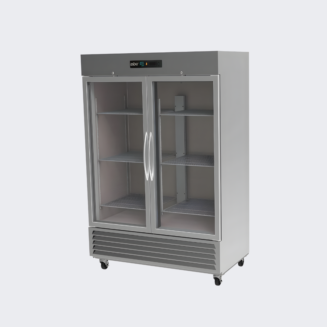 Asber | Refrigerador Vertical | 2 Puertas Cristal 49 Pies | ARR 49 G H HC | Professional Line | Nuevo