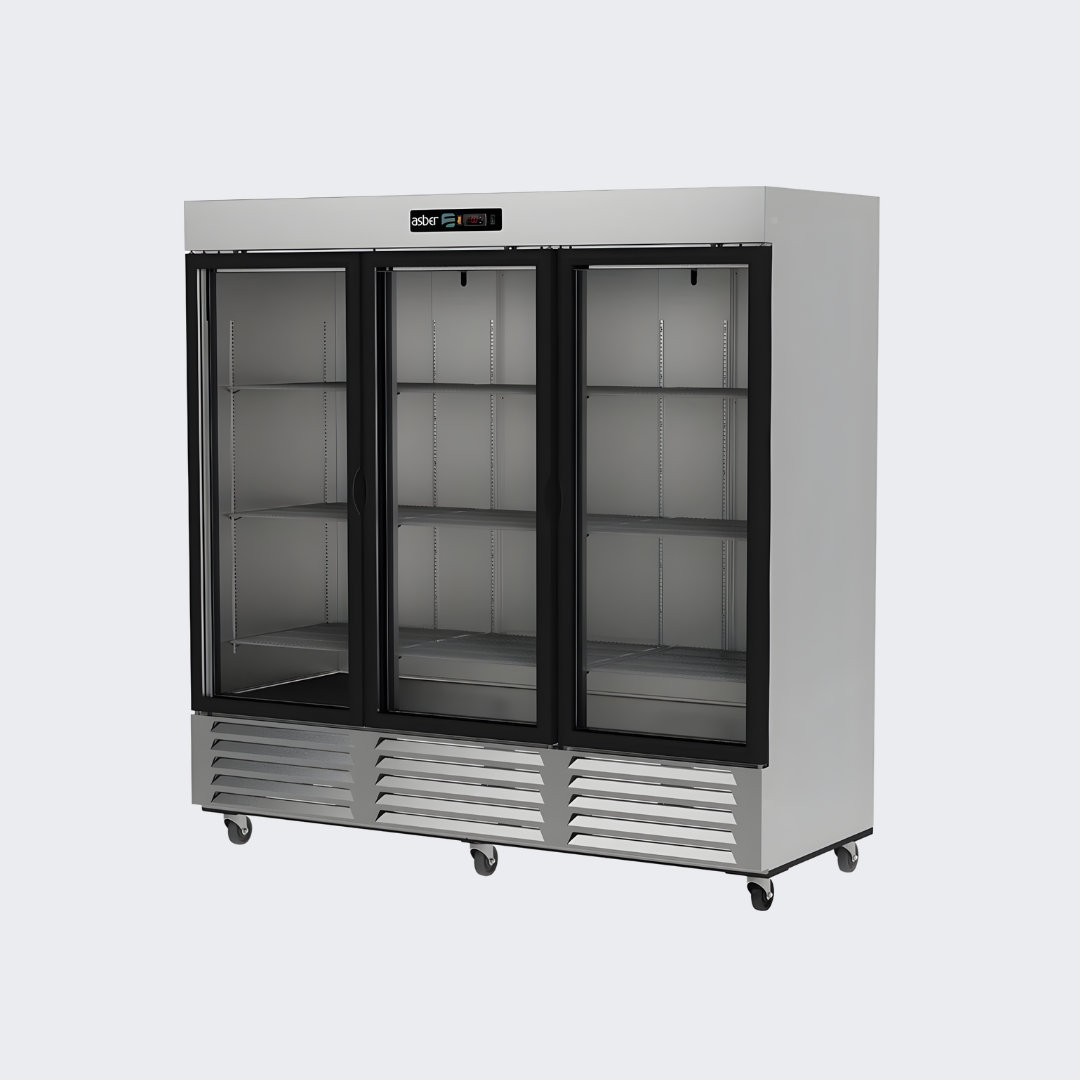 Asber | Refrigerador Vertical | 3 Puertas Cristal 72 Pies | ARR 72 G H HC | Professional Line | Nuevo
