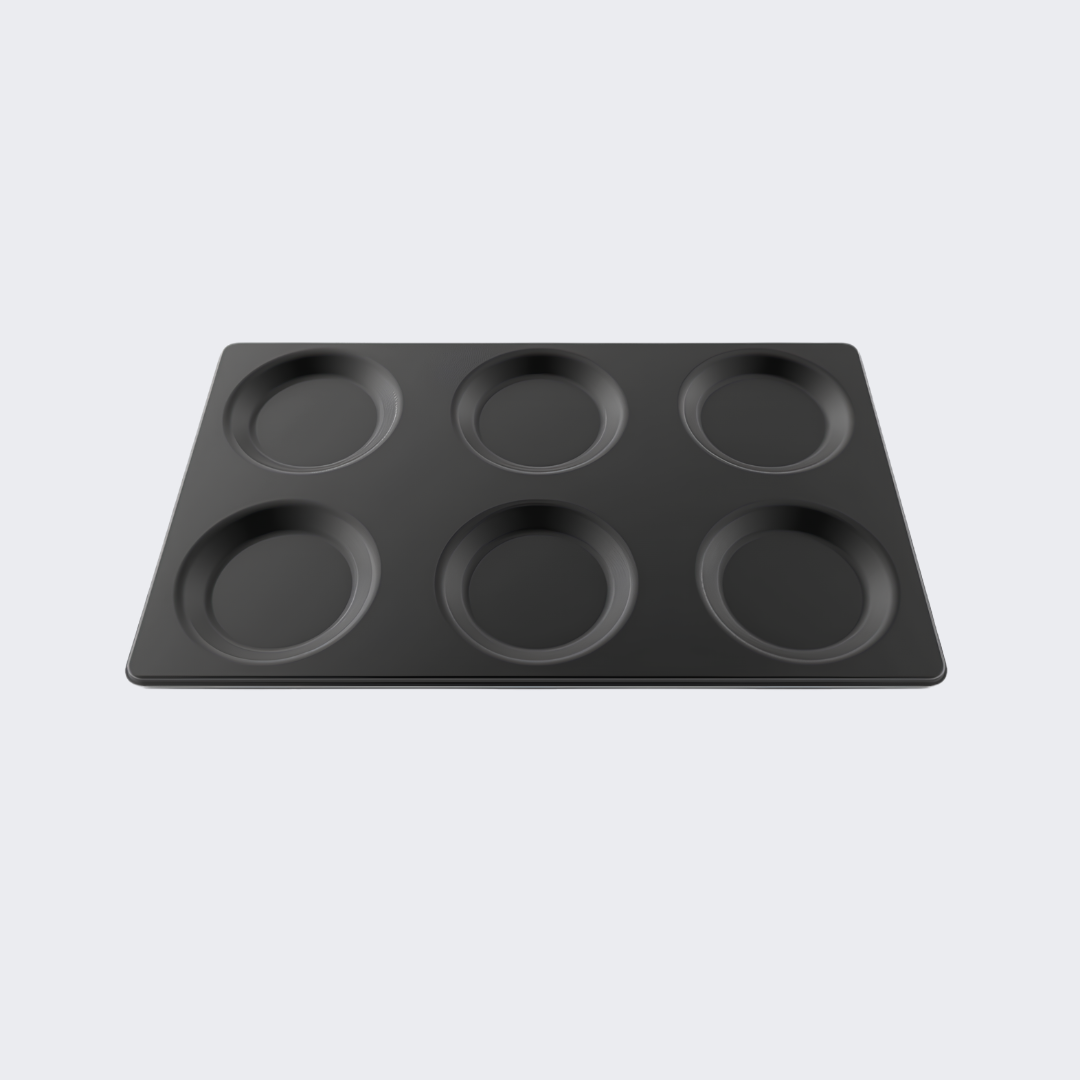 UNOX | Bandeja EGGS 6x2 | Aluminio Antiadherente 6 Tortillas 16mm | GN 1/1 | TG935 | Nuevo